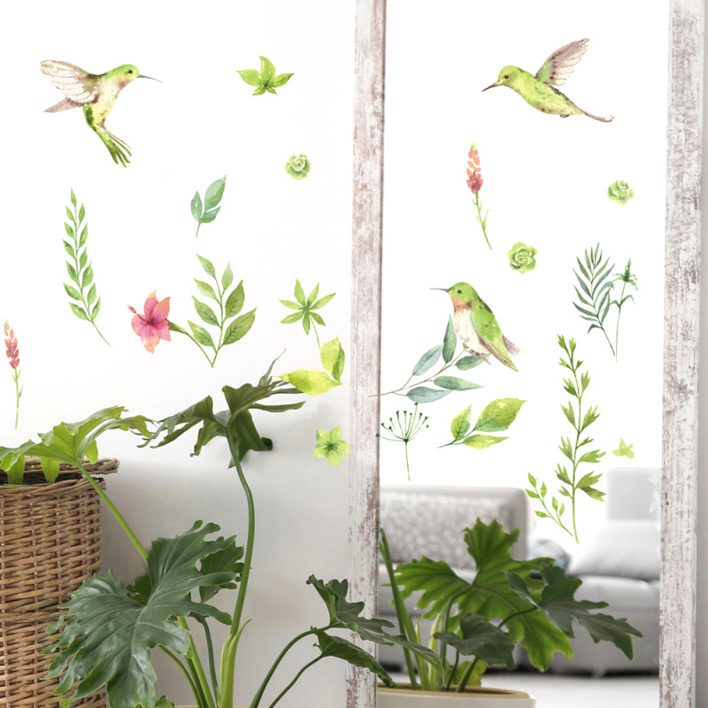 Planche de stickers Colibris Nature 48 x 68 cm