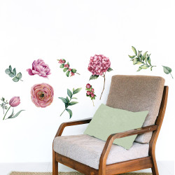 Planche de stickers Fleurs pâles 48 x 68 cm Planche de stickers Fleurs pâles 48 x 68 cm