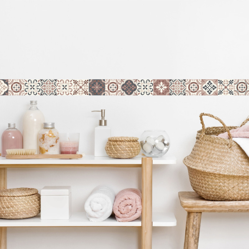 Frise adhésive Tomette Borgatella 5 x 300 cm