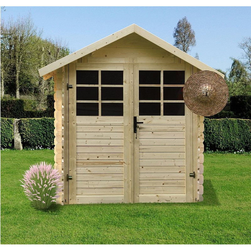 Abri de jardin en bois 19 mm 1,98 x 1,98 m SOLID