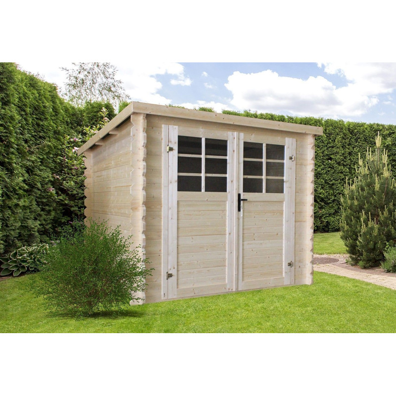 Abri de jardin en bois 28 mm 1,98 x 1,98 m SOLID