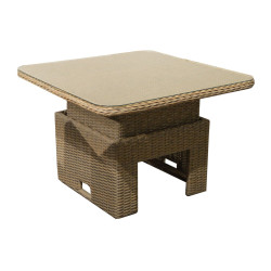 Table de jardin Toulon 100 x 100 x 48-68 cm