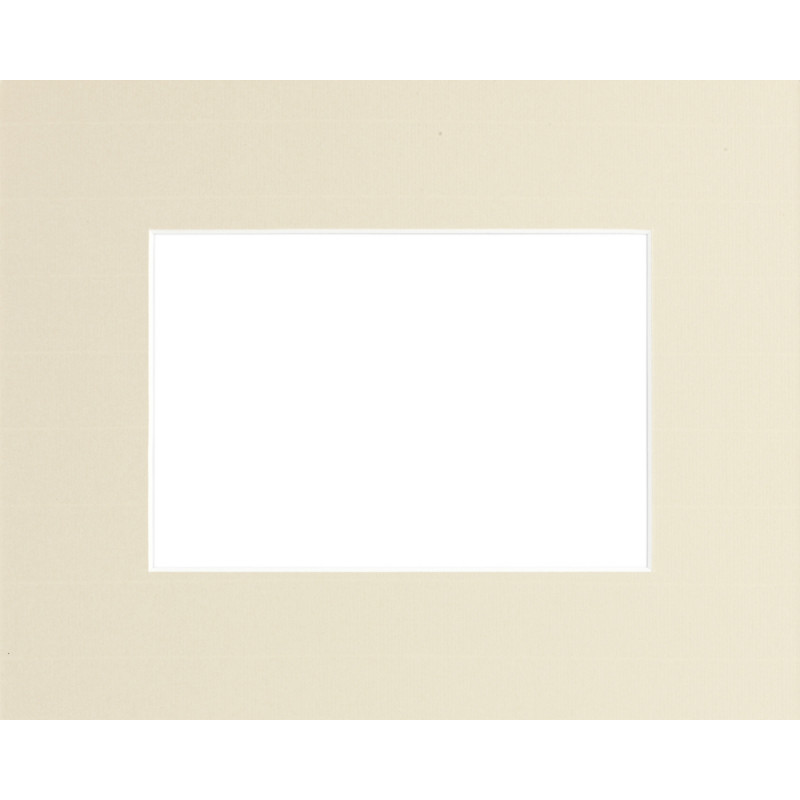 Passe-partout beige 24 x 30 cm avec ouverture 15 x 20 cm