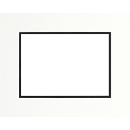 Passe-partout double noir et blanc cassé 30 x 40 cm avec ouverture 20 x 30 cm