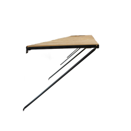 Table de culture en bois et aluminium noir 225 x 52 cm ACD