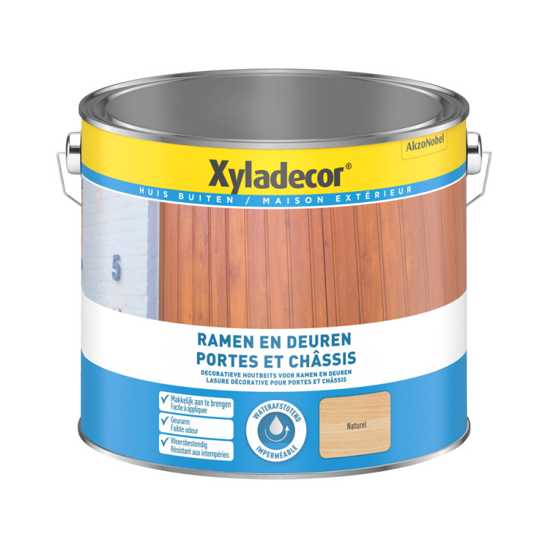 Lasure Portes et Châssis naturel 2,5 L XYLADECOR