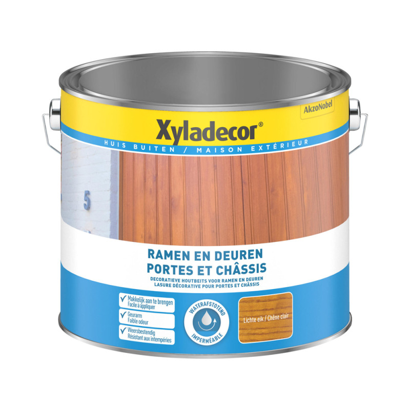 Lasure Portes et Châssis chêne clair 2,5 L XYLADECOR