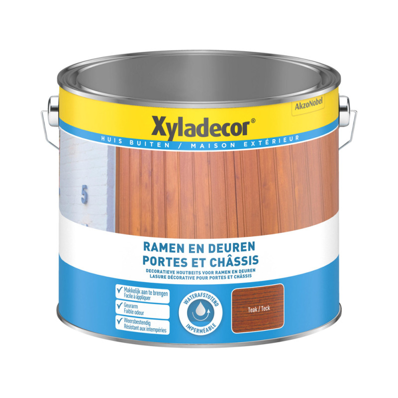 Lasure Portes et Châssis teck 2,5 L XYLADECOR