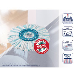 Tête de rechange Clean Twist Disc Mop Micro Duo LEIFHEIT Tête de rechange Clean Twist Disc Mop Micro Duo LEIFHEIT