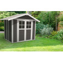 Abri de jardin en PVC gris foncé 2,42 x 2,02 x 2,36 m GROSFILLEX