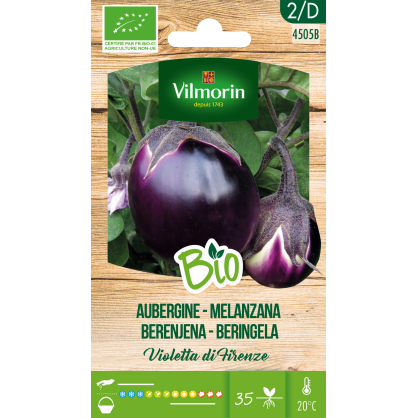 Semences d'aubergine Violetta Di Firenze Bio