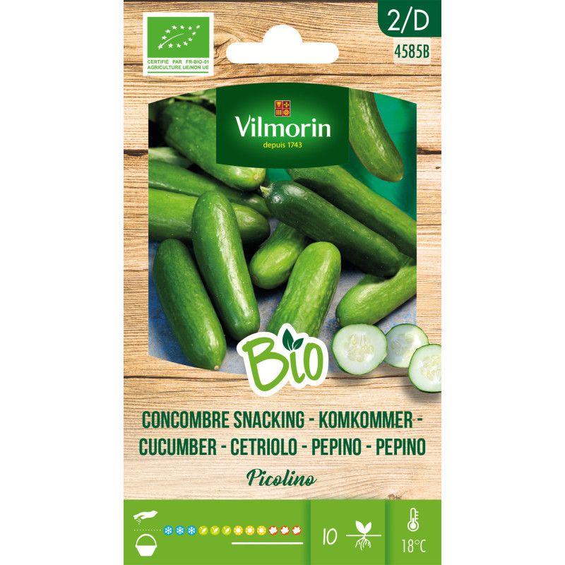 Semences de concombre Picolino Bio VILMORIN