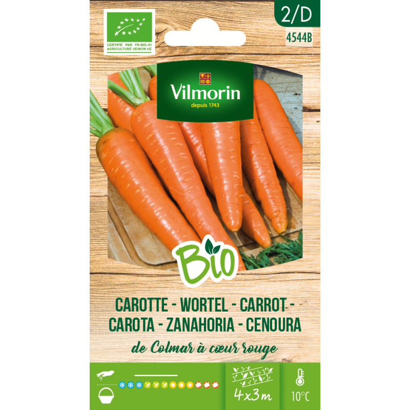 Semences de carotte Colmar Bio VILMORIN