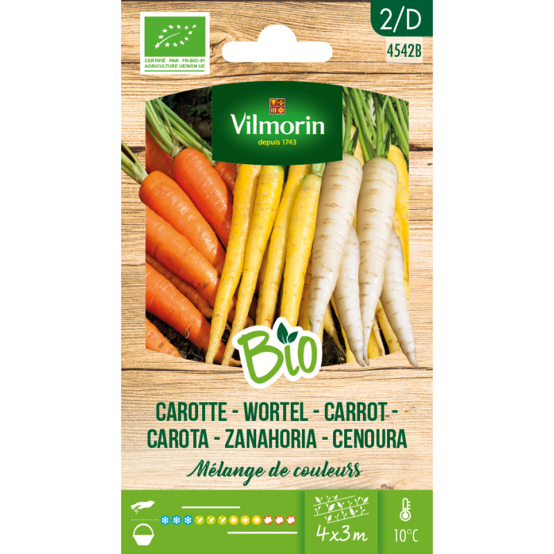 Mélange de semences de carotte Bio VILMORIN