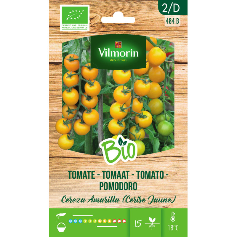 Semences de tomate Cerise Jaune Bio VILMORIN