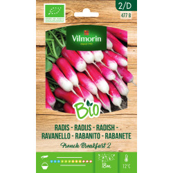 Semences de radis French Breakfast 2 Bio VILMORIN