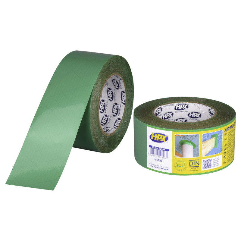 Ruban adhésif Airtight Flex vert 60 mm x 25 m HPX