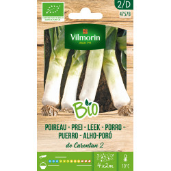 Semences de poireau Carentan 2 Bio VILMORIN