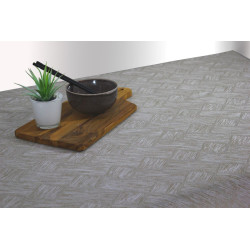 Nappe jacquard tissé Tavira taupe 140 cm au mètre