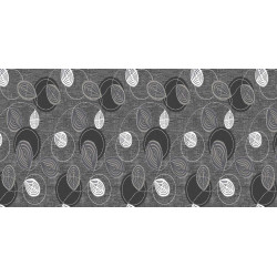 Nappe en PVC non-tissé Maxima noir et blanc 140 cm au mètre