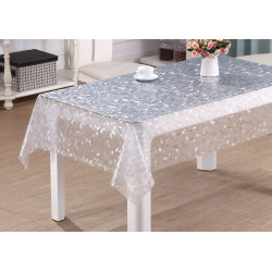 Nappe en PVC gaufré Blocs transparent 140 cm au mètre
