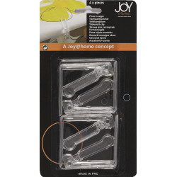 Pince de table transparent 11 x 37 cm 4 pièces