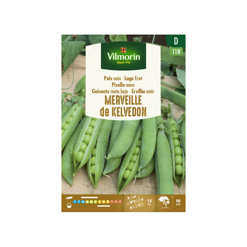 Semences de pois nain Merveille de Kelvedon 150 g VILMORIN