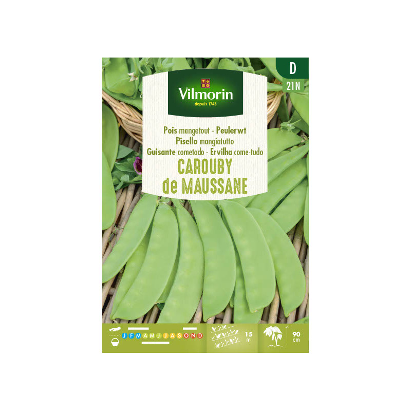 Semences de pois mangetout Carouby de Mausanne 125 g VILMORIN