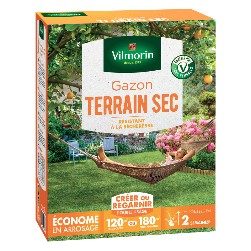 Semences pour gazon Terrain Sec 3 kg VILMORIN