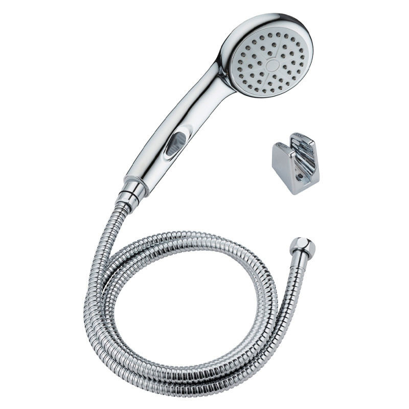 Set de douche Stop'O 1 jet avec flexible extensible chrome ROUSSEAU