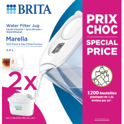 Cartouches filtrantes Maxtra+ 2 pièces avec carafe Marella BRITA
