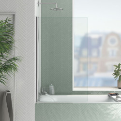 Paroi de baignoire Essentiel chrome 120 x 70 cm AURLANE