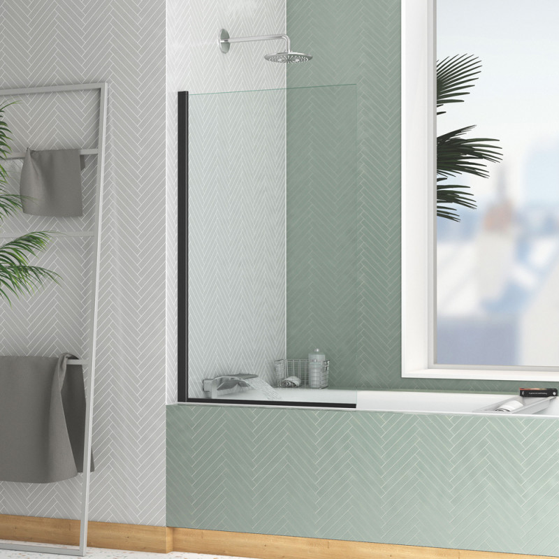 Paroi de baignoire Essentiel noire 120 x 70 cm AURLANE