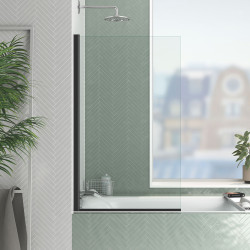 Paroi de baignoire Essentiel noire 120 x 70 cm AURLANE