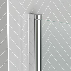 Paroi de baignoire Essentiel chrome 140 x 80 cm AURLANE