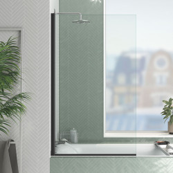 Paroi de baignoire Essentiel noire 140 x 80 cm AURLANE