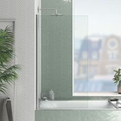 Paroi de baignoire Essentiel chrome 130 x 70 cm AURLANE
