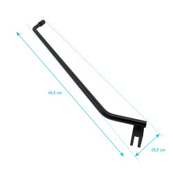 Barre de fixation en angle Parma 2 noir 55 cm AURLANE Barre de fixation en angle Parma 2 noir 55 cm AURLANE