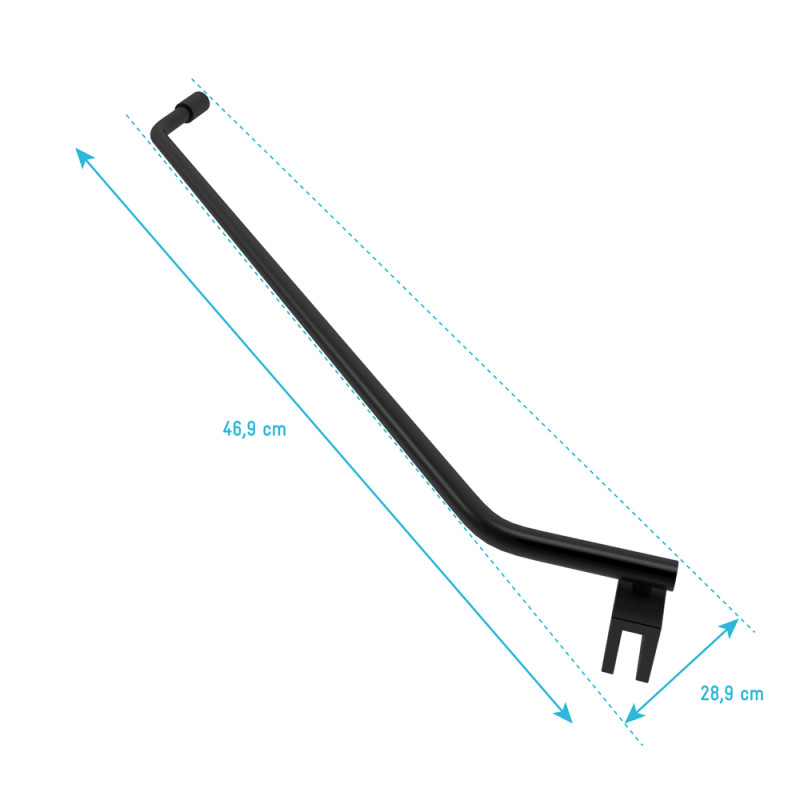 Barre de fixation en angle Parma 2 noir 55 cm AURLANE Barre de fixation en angle Parma 2 noir 55 cm AURLANE
