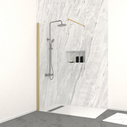 Paroi de douche Parma 2 or 80 x 200 cm AURLANE Paroi de douche Parma 2 or 80 x 200 cm AURLANE