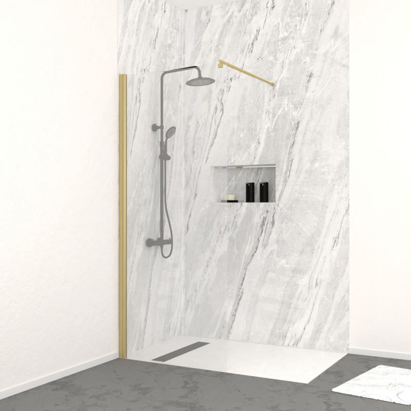 Paroi de douche Parma 2 or 80 x 200 cm AURLANE Paroi de douche Parma 2 or 80 x 200 cm AURLANE