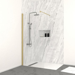 Paroi de douche Parma 2 or 90 x 200 cm AURLANE Paroi de douche Parma 2 or 90 x 200 cm AURLANE