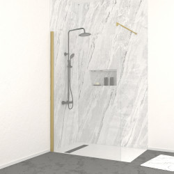 Paroi de douche Parma 2 or 120 x 200 cm AURLANE Paroi de douche Parma 2 or 120 x 200 cm AURLANE