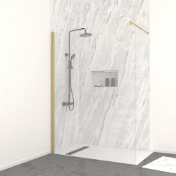 Paroi de douche Parma 2 or 140 x 200 cm AURLANE Paroi de douche Parma 2 or 140 x 200 cm AURLANE