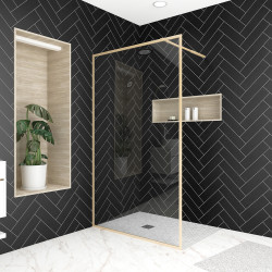 Paroi de douche Golden Edge 120 x 200 cm AURLANE Paroi de douche Golden Edge 120 x 200 cm AURLANE