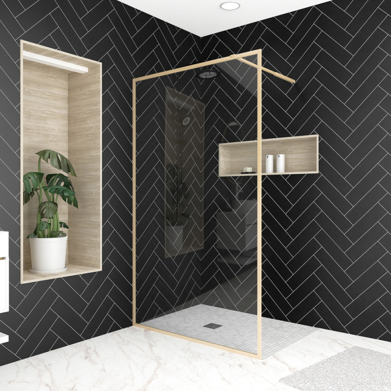 Paroi de douche Golden Edge 120 x 200 cm AURLANE Paroi de douche Golden Edge 120 x 200 cm AURLANE