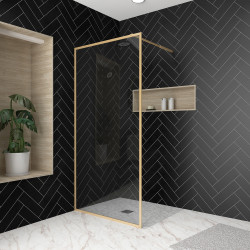 Paroi de douche Golden Edge 100 x 200 cm AURLANE Paroi de douche Golden Edge 100 x 200 cm AURLANE