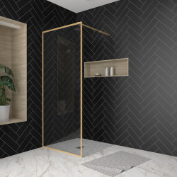 Paroi de douche Golden Edge 90 x 200 cm AURLANE Paroi de douche Golden Edge 90 x 200 cm AURLANE
