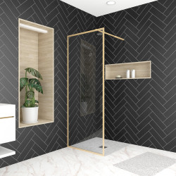 Paroi de douche Golden Edge 80 x 200 cm AURLANE Paroi de douche Golden Edge 80 x 200 cm AURLANE