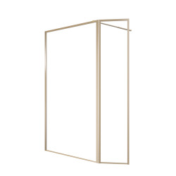 Paroi de douche avec volet Golden Edge 120 + 40 x 200 cm AURLANE Paroi de douche avec volet Golden Edge 120 + 40 x 200 cm AURLANE